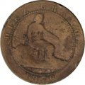 Испания 10 сентимо 1870 год