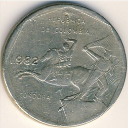 Колумбия 10 песо 1982 год