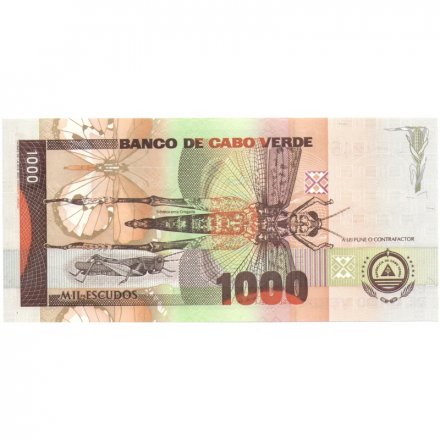 Кабо-Верде 1000 эскудо 2002 год - Соловей UNC