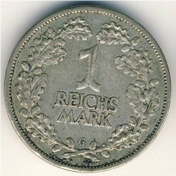 Веймарская республика 1 рейхсмарка 1925 год