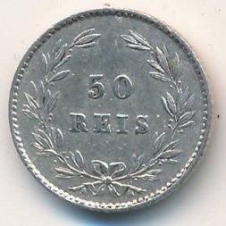 Португалия 50 рейс 1864 год