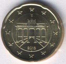 Германия 20 евроцентов 2013 год (J)