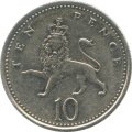 Великобритания 10 пенсов 2002 год