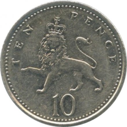 Великобритания 10 пенсов 2002 год