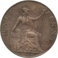 Великобритания 1/2 пенни 1909 год