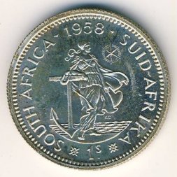 ЮАР 1 шиллинг 1958 год