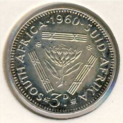 ЮАР 3 пенса 1960 год