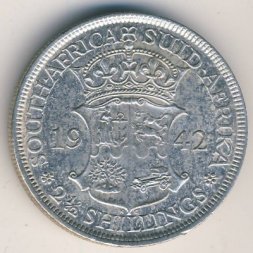ЮАР 2 1/2 шиллинга 1942 год - Король Георг VI