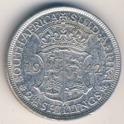 ЮАР 2 1/2 шиллинга 1942 год - Король Георг VI