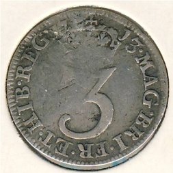 Великобритания 3 пенса 1713 год