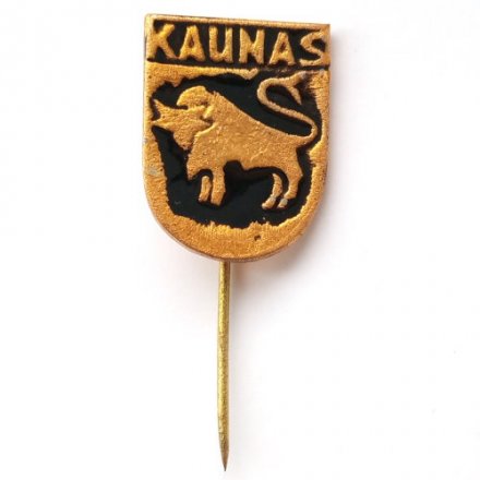 Значок-иголка Каунас (Kaunas). Литва. Зубр