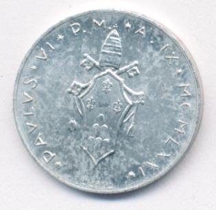 Ватикан 1 лира 1971 год - Папа Павел VI