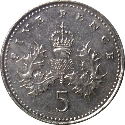 Великобритания 5 пенсов 2007 год