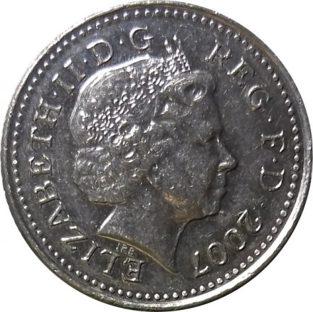 Великобритания 5 пенсов 2007 год