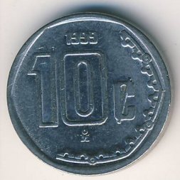 Мексика 10 сентаво 1999 год