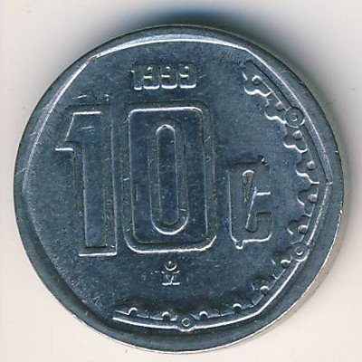 Мексика 10 сентаво 1999 год
