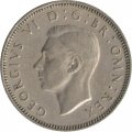 Великобритания 1 шиллинг 1947 год - Английский шиллинг - лев, стоящий на короне