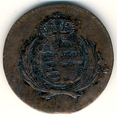 Саксония 1 геллер 1813 год