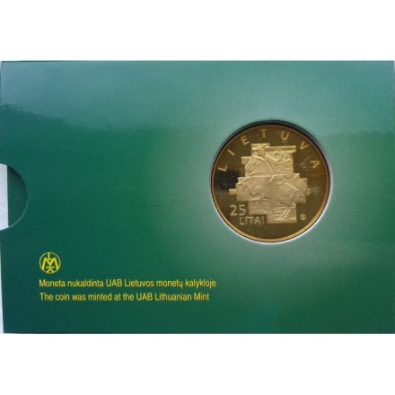 Литва 25 лит 2013 год - 25 лет движению &quot;Саюдис&quot; в блистере