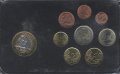 Евро серия Италии 2002 года (8 монет + 1 жетон 1998 года)