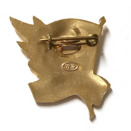 Значок 50 лет ВЛКСМ. Ленин. Ветвь (клеймо ЛЭ)