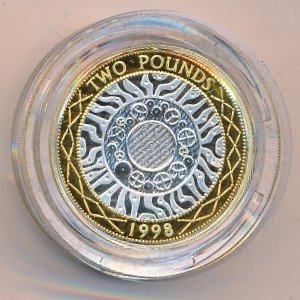 Великобритания 2 фунта 1998 год - Технология (серебро)
