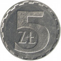 Польша 5 злотых 1990 год UNC