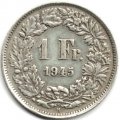 Швейцария 1 франк 1945 год