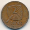 Фиджи 2 цента 1973 год - Веерная пальма