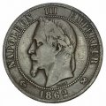 Франция 10 сантимов 1862 год - Отметка монетного двора: &quot;K&quot;