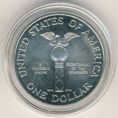США 1 доллар 1989 год - 200-летие Конгресса США