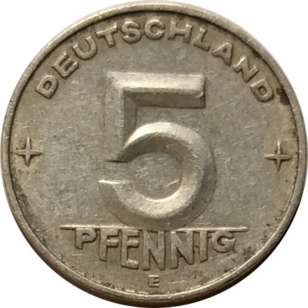 ГДР 5 пфеннигов 1953 год (E)