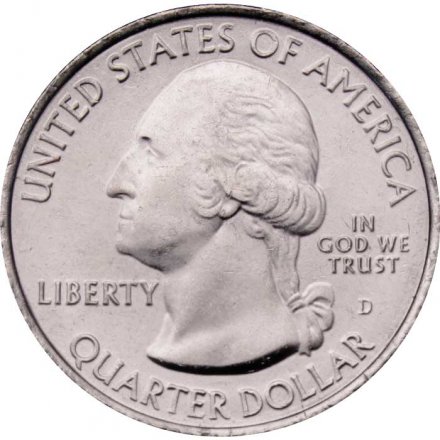 США 25 центов 2010 год - Йеллоустонский национальный парк (D)