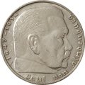 Третий Рейх 2 рейхсмарки 1939 год - Пауль фон Гинденбург (J)