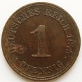 Германия 1 пфенниг 1875 год (A)