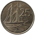Каймановы острова 25 центов 2008 год - Парусник