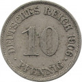 Германия 10 пфеннигов 1906 год (A)