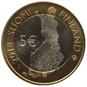 Финляндия 5 евро 2018 год - Национальный парк Порвоо