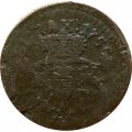 Польша 1 солид 1755 год (отметка МД &quot;H&quot;) - F