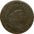 Польша 1 солид 1755 год (отметка МД &quot;H&quot;) - F
