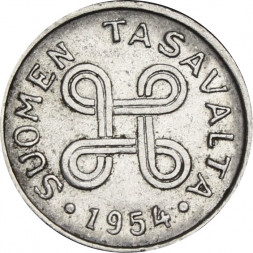 Финляндия 1 марка 1954 год