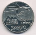 Фолклендские острова 1 крона 2011 год - 70-летие создания службы поиска и спасения Королевских ВВС Великобритании