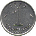 Франция 1 сантим 1972 год - Колос пшеницы