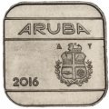 Аруба 50 центов 2016 год - Отметка «Звезда и парус»