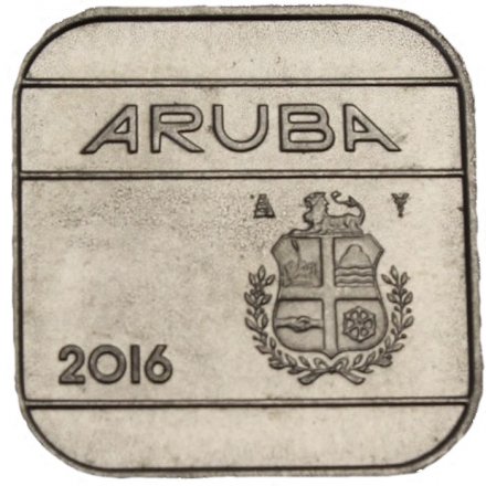 Аруба 50 центов 2016 год - Отметка «Звезда и парус»