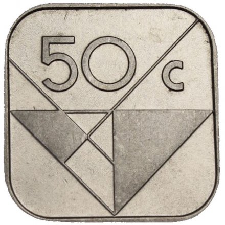 Аруба 50 центов 2016 год - Отметка «Звезда и парус»