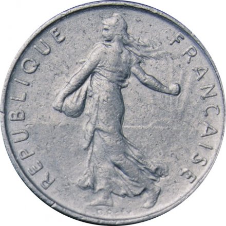 Франция 1/2 франка 1971 год