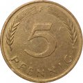 ФРГ 5 пфеннигов 1993 год (F)