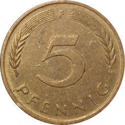 ФРГ 5 пфеннигов 1993 год (F)