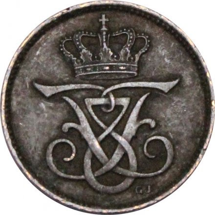 Дания 1 эре 1907 год - Король Фредерик VIII